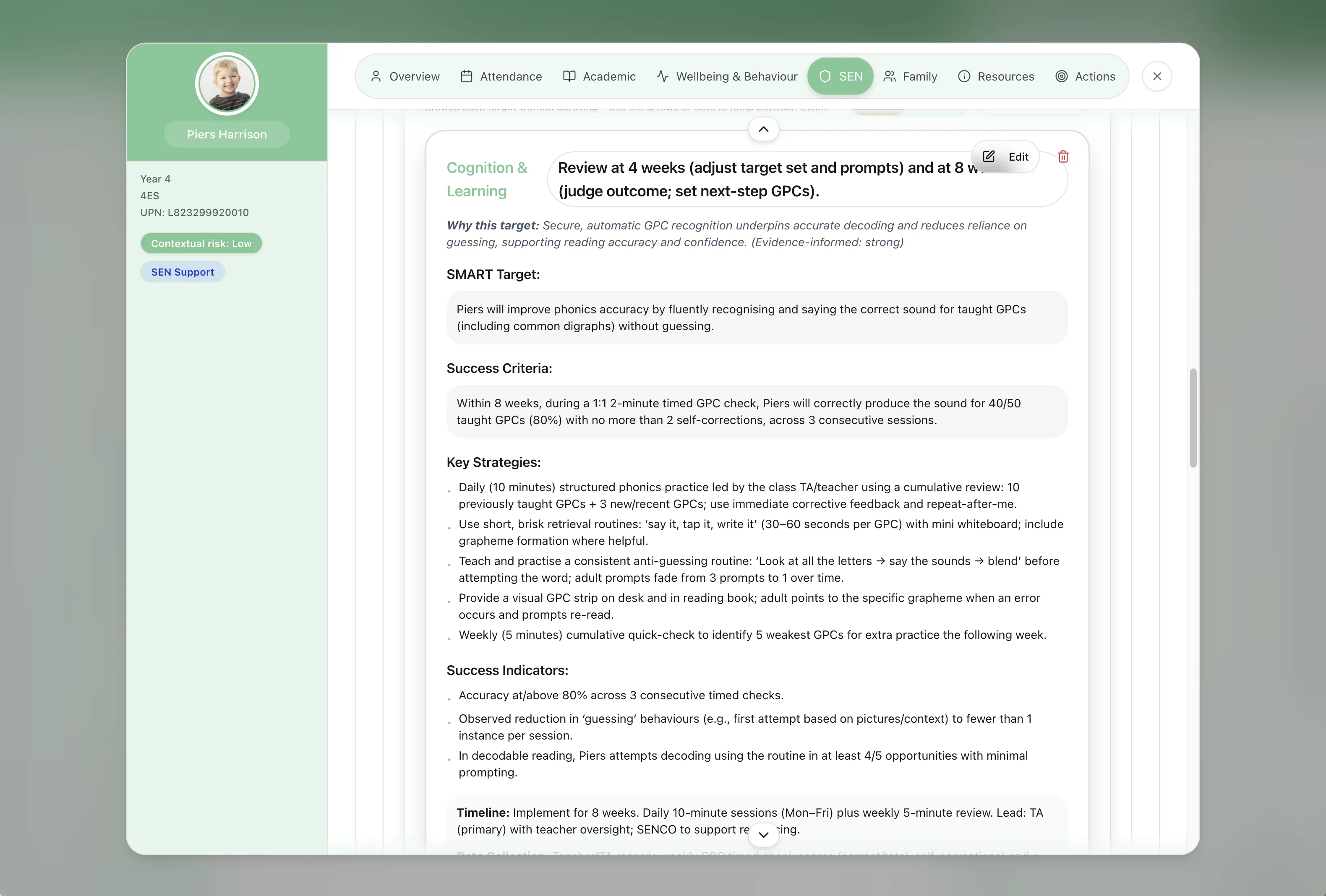 One-click IEP actions