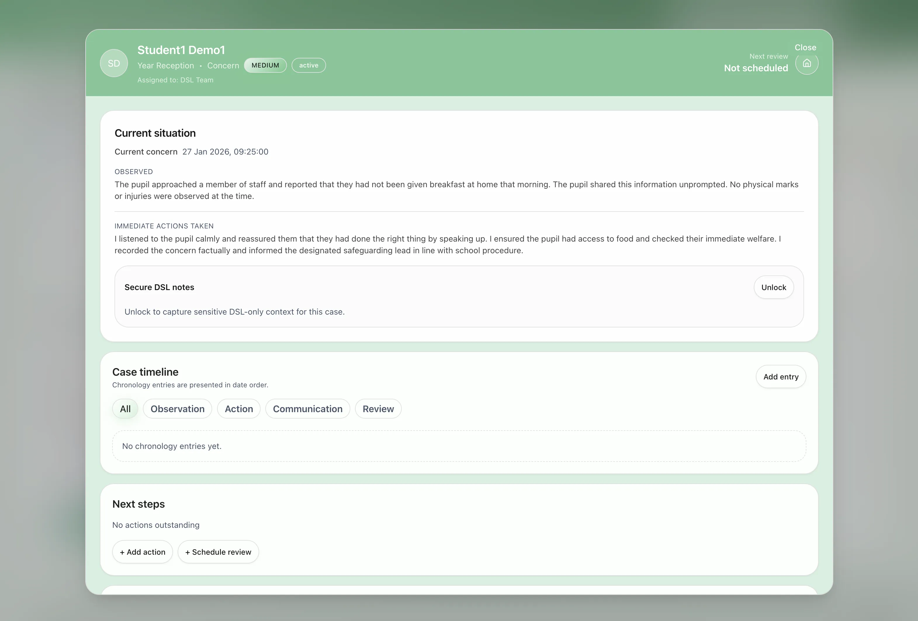 Urgent flags and counts