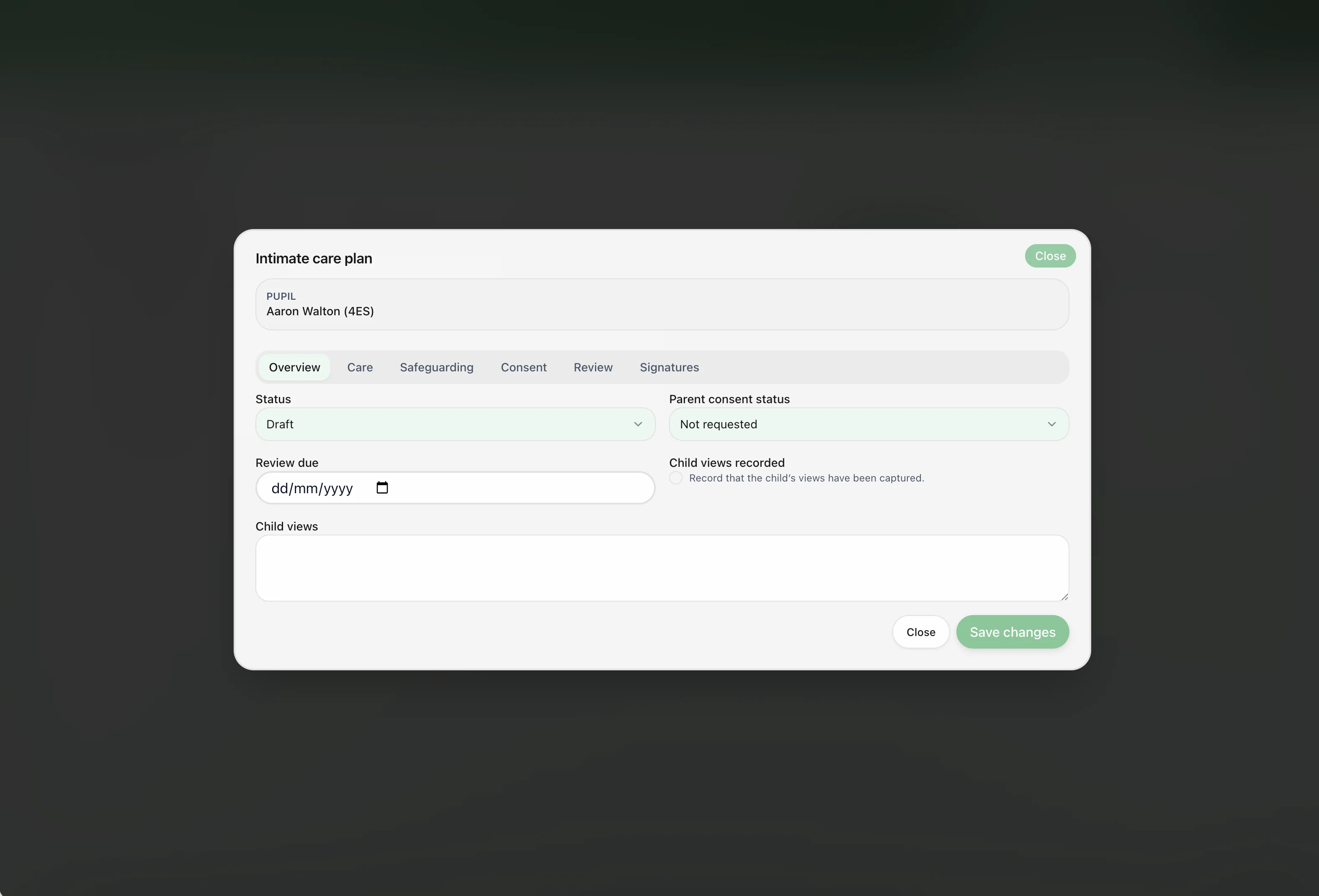 Status and consent badges