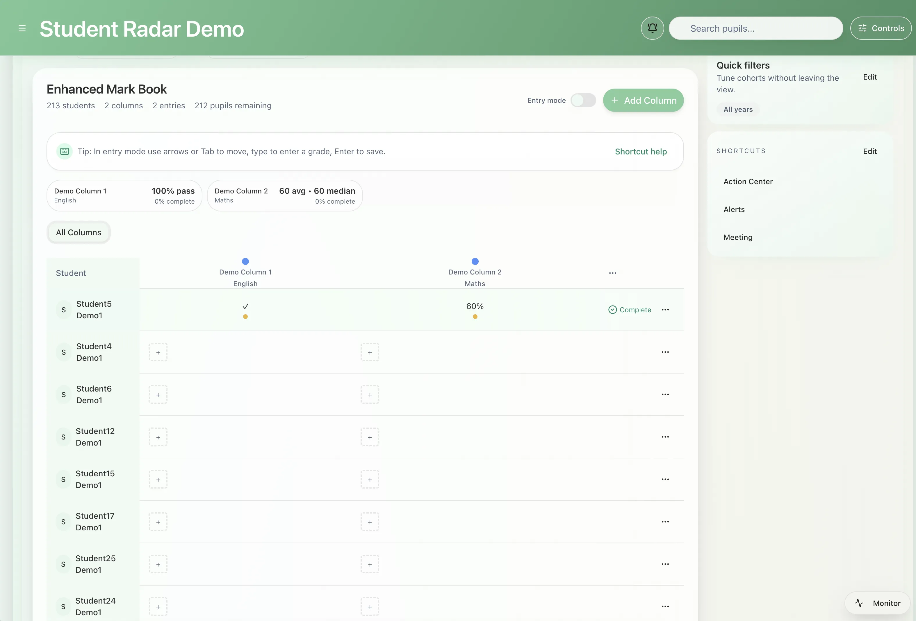 Multiple grade scales