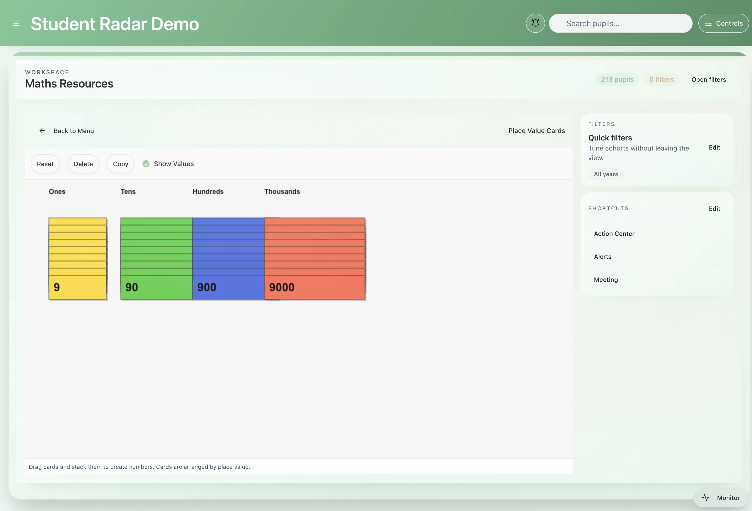 Curated manipulatives